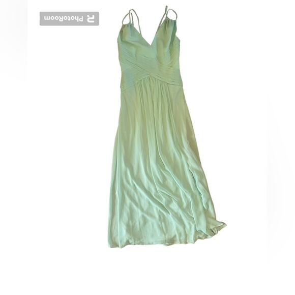 Davids Bridal Dress Womens Size 4 Mint Green Maxi Flowy Bridesmaid Fairy Party - Picture 14 of 14